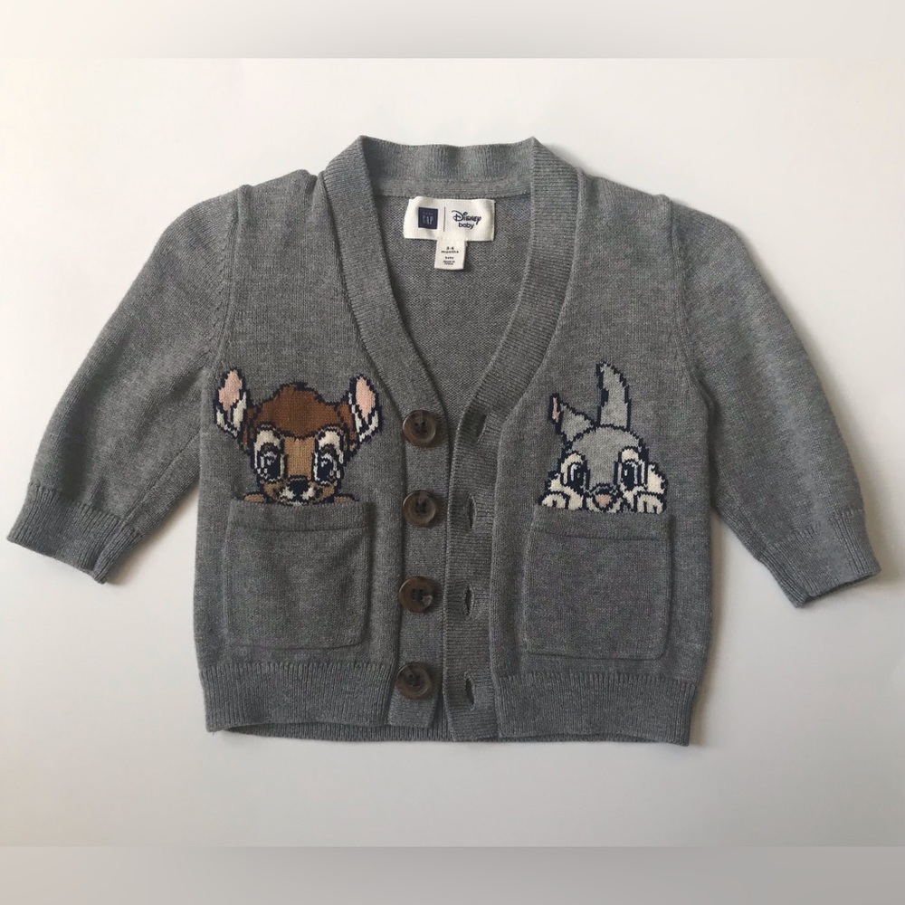 Baby Gap (Disney Baby) gray cardigan, size 3-6 months.